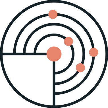 hedef düz simge, vektör illüstrasyonu