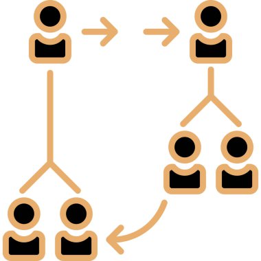 iş yönetimi simgesi, vektör illüstrasyonu