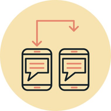 Sohbet simgesi, vektör çizimi