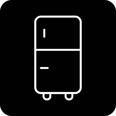 Buzdolabı simgesinin vektör illüstrasyonu