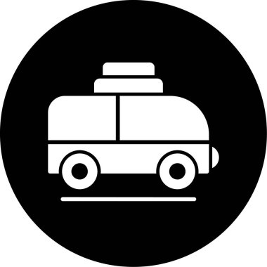 Otobüs. Web simgesi basit illüstrasyon