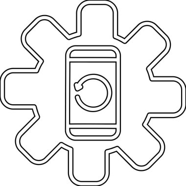 telefon simgesi, beyaz arkaplanda illüstrasyon vektör tasarımı