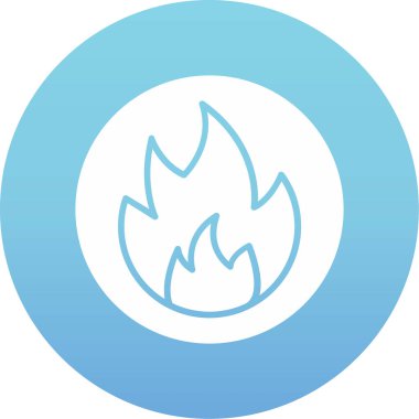 Yangın. Web simgesi basit illüstrasyon