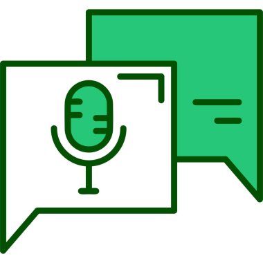 sohbet baloncukları vektör illüstrasyon tasarımı ile mikrofon