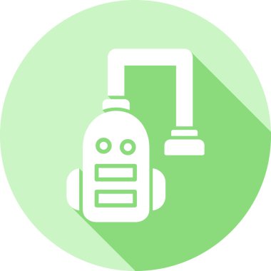 robot. Web simgesi basit illüstrasyon
