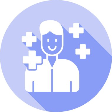 Doktor. Web simgesi basit illüstrasyon