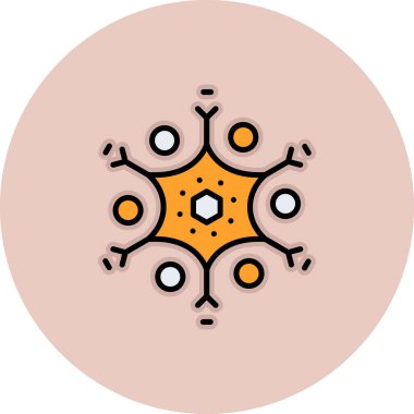 bakteri simgesi. düz tasarım