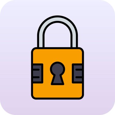 Düz stil kilidi olan uzun bir gölge kilidinin gösterimi