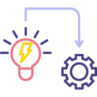 Fikir konsepti. Basit illüstrasyon