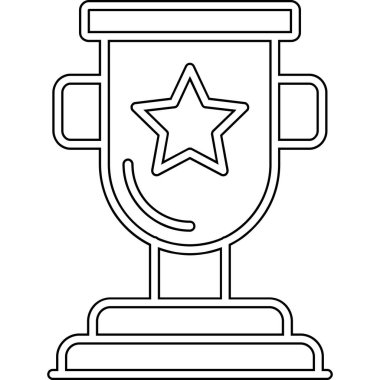 kupa ödül ikonu vektör illüstrasyon tasarımı
