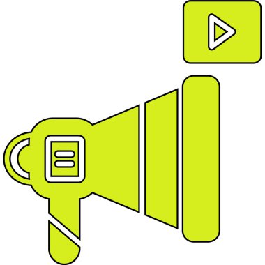 Hoparlör ikonu. Hoparlörün basit tasarımı