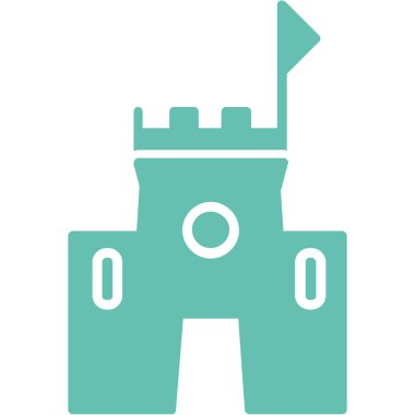 Bir robot simgesinin vektör illüstrasyonu