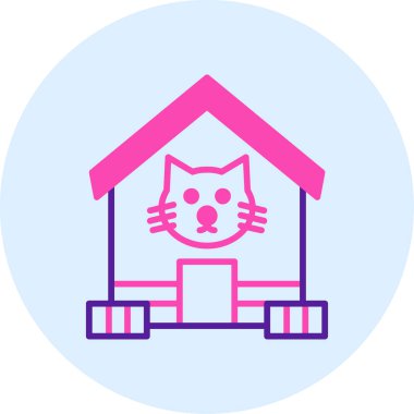 Ev. Web simgesi basit illüstrasyon