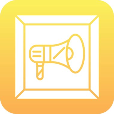 megafon simgesinin vektör illüstrasyonu