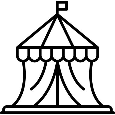 Sirk çadırı simgesi, anahat stili