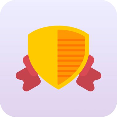 Bir kurdele simgesi ile kalkan