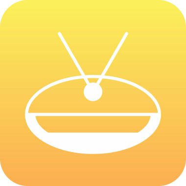 Benzersiz Radyo Vektör Satırı Simgesi