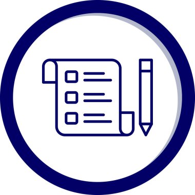 Kontrol listesi. Web simgesi basit illüstrasyon