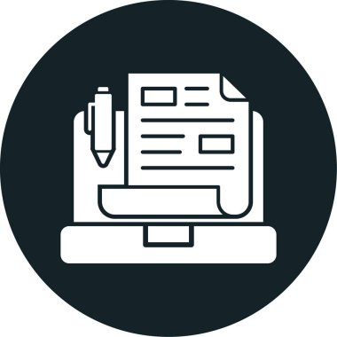 Belge simgesinin vektör illüstrasyonu