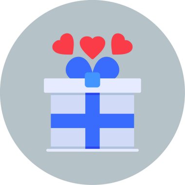 hediye simgesi, vektör çizimi