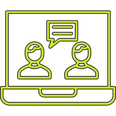 Bir sohbet simgesinin vektör özeti çizimi