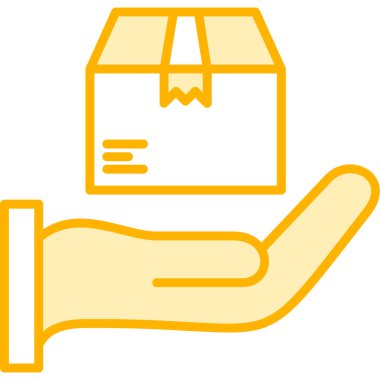 kutu paket yiyecek simgesi - taslak biçimi