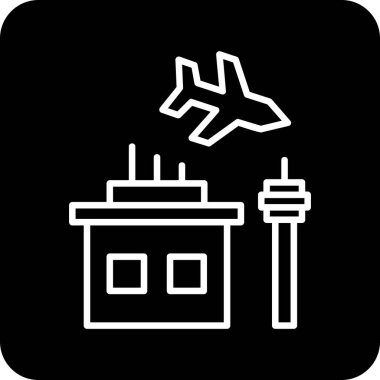 Uçak simgesinin vektör illüstrasyonu