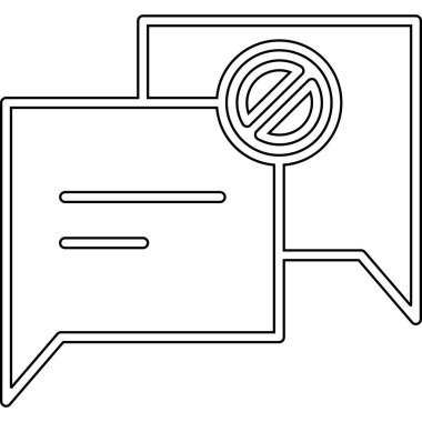 Konuşma balonu sohbet mesajı vektör çizimi tasarımı