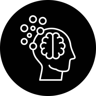 Moda Biçimli Beyin Simgesi İzole Arkaplan