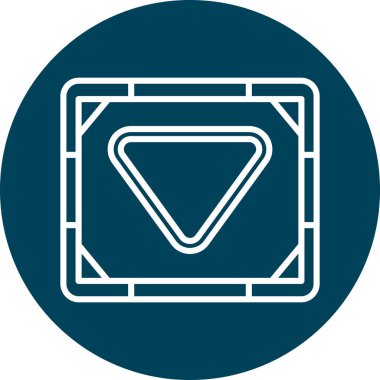 Bir yol simgesinin vektör illüstrasyonu