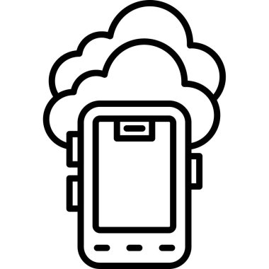 Bulut simgesine sahip akıllı telefon, özet biçimi