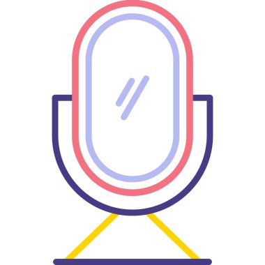 Mikrofon simgesinin vektör illüstrasyonu