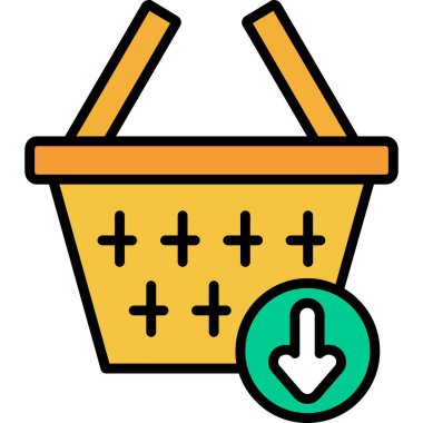 Sepet alışverişi çevrimiçi simgesi