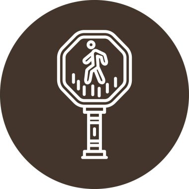 Yol trafik işaretinin vektör illüstrasyonu, yol yolu simgesi