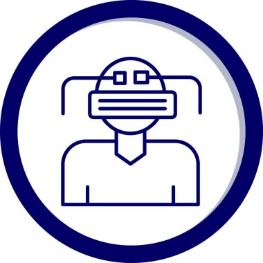 Maskeli bir adamın vektör çizimi