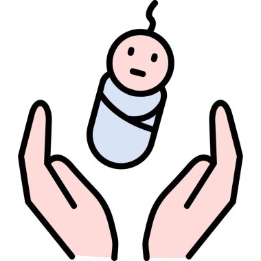 El ve el hareketi ikonu. vektör illüstrasyonu