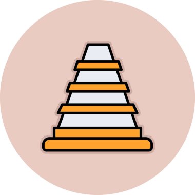 piramit vektör simgesi modern basit vektör çizimi