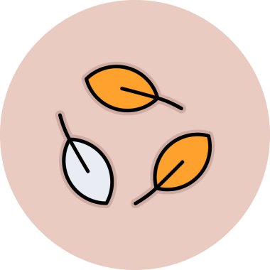 sonbahar yaprak simgesi, illüstrasyon, vektör