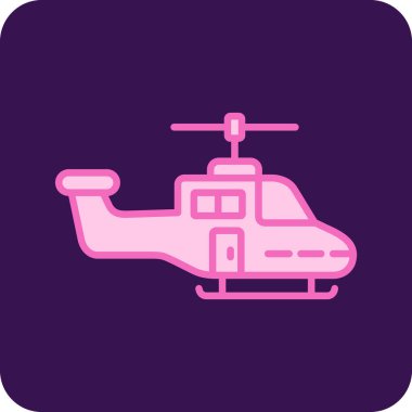 Helikopter simgesi vektör illüstrasyonu
