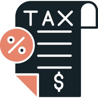 Vergi ikonu vektör illüstrasyonu. vergi ödeme kavramı