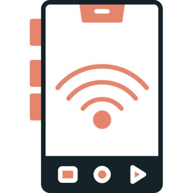 Akıllı telefon. Web simgesi basit illüstrasyon