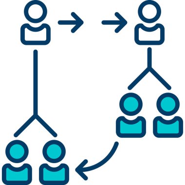 hiyerarşi. Web simgesi basit illüstrasyon