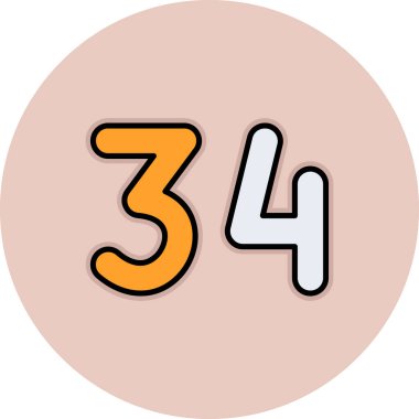 3 numaralı vektör illüstrasyon simgesi