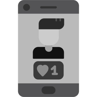 Cep telefonu simgesi, vektör illüstrasyonu