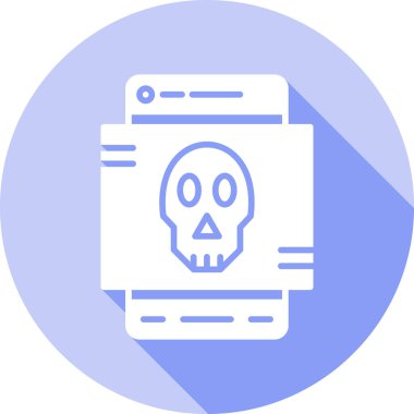 Kafatası modern simgesi, vektör illüstrasyonu