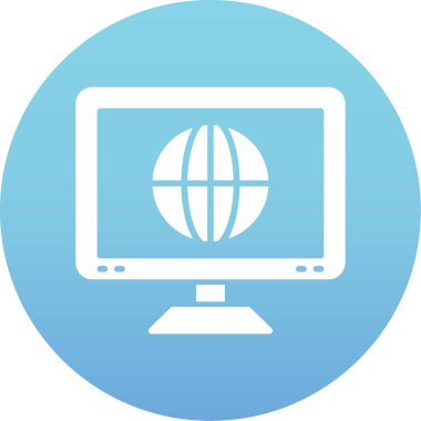 İnternet simgesi vektör illüstrasyonu