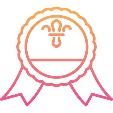 Madalya ikon vektör illüstrasyonu