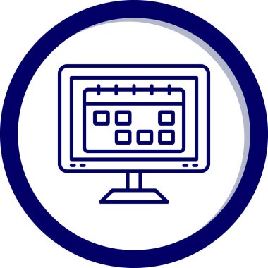 Bilgisayar ekranı. Web simgesi basit tasarım