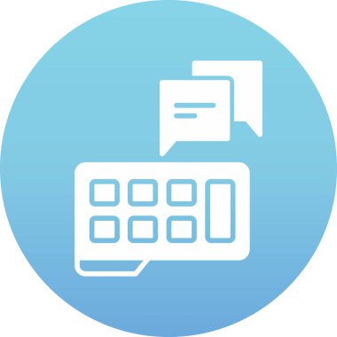 Konuş. Web simgesi basit illüstrasyon