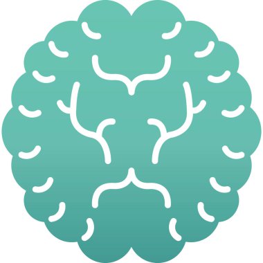 Proje, web ve yazdırma projeleri için vektör beyin simgesi